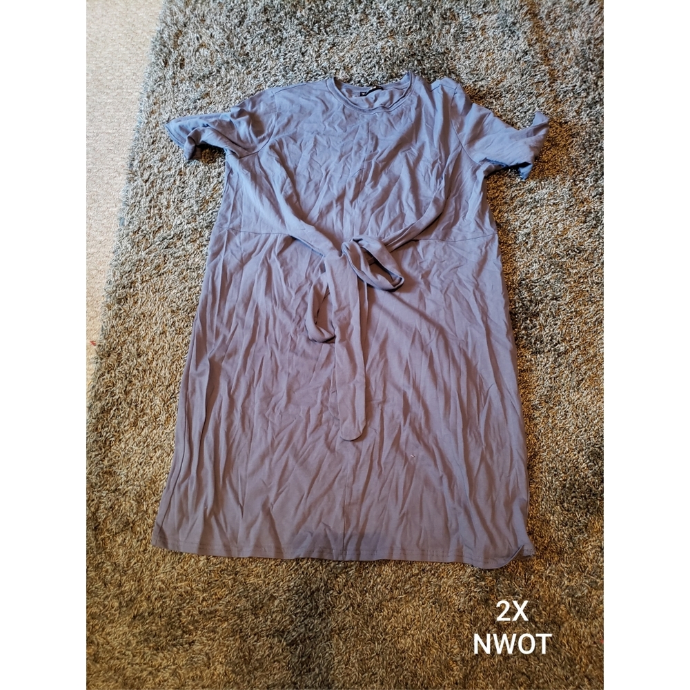 Blue t-shirt dress